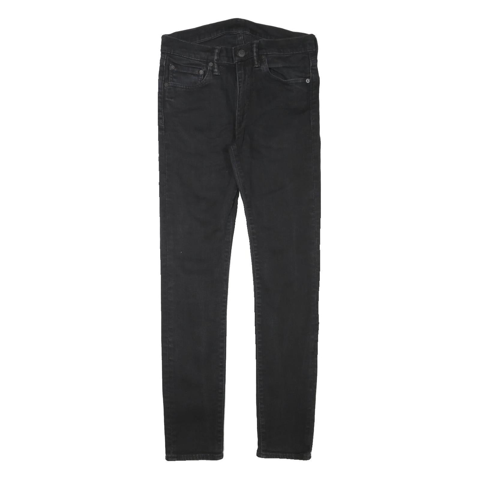 LEVI'S Mens Jeans Black Slim Skinny Denim W28 L29 Zip Cotton Blend