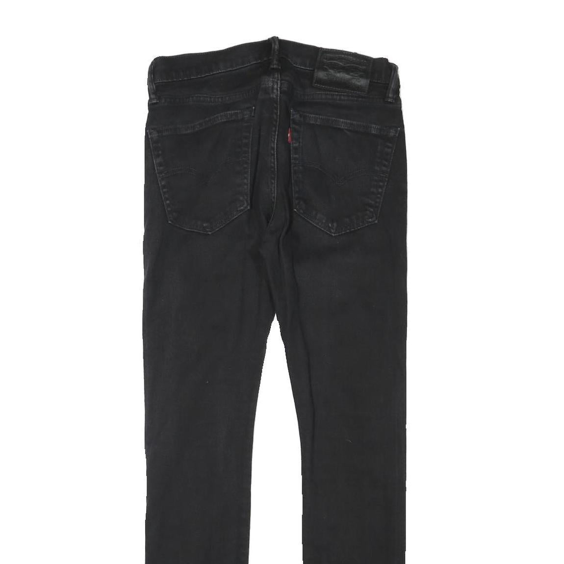 LEVI'S Mens Jeans Black Slim Skinny Denim W28 L29 Zip Cotton Blend