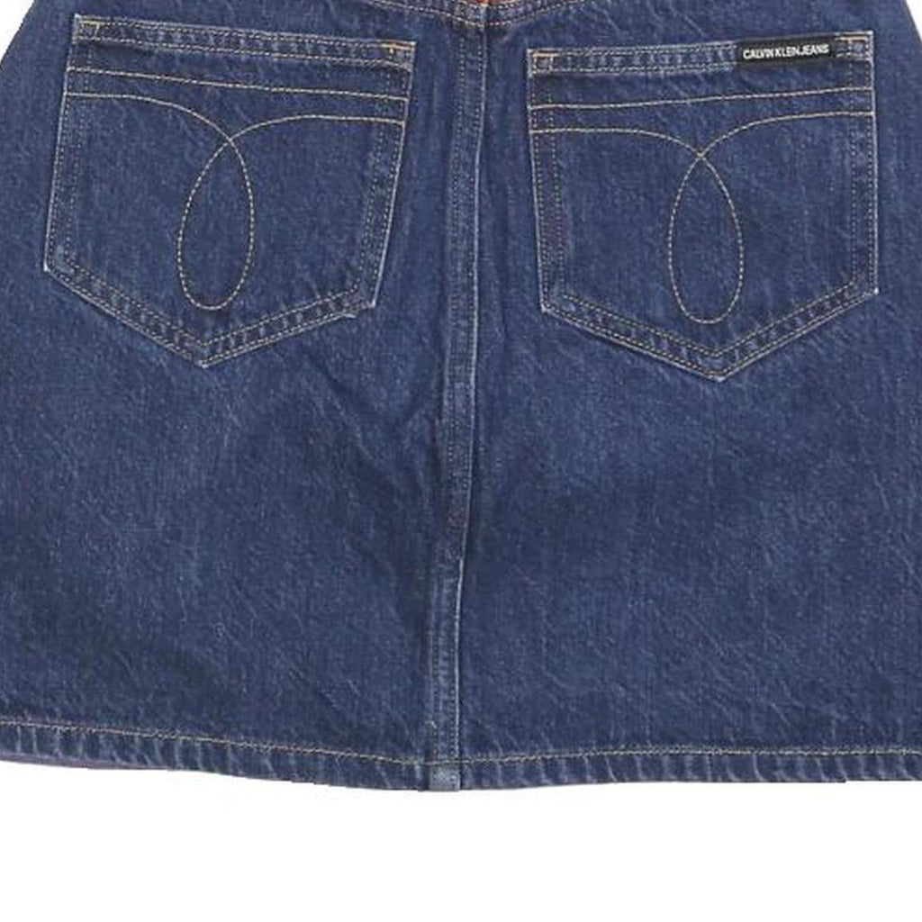 CALVIN KLEIN JEANS Womens Purple Blue Yellow & Orange Denim Mini Cotton Skirt