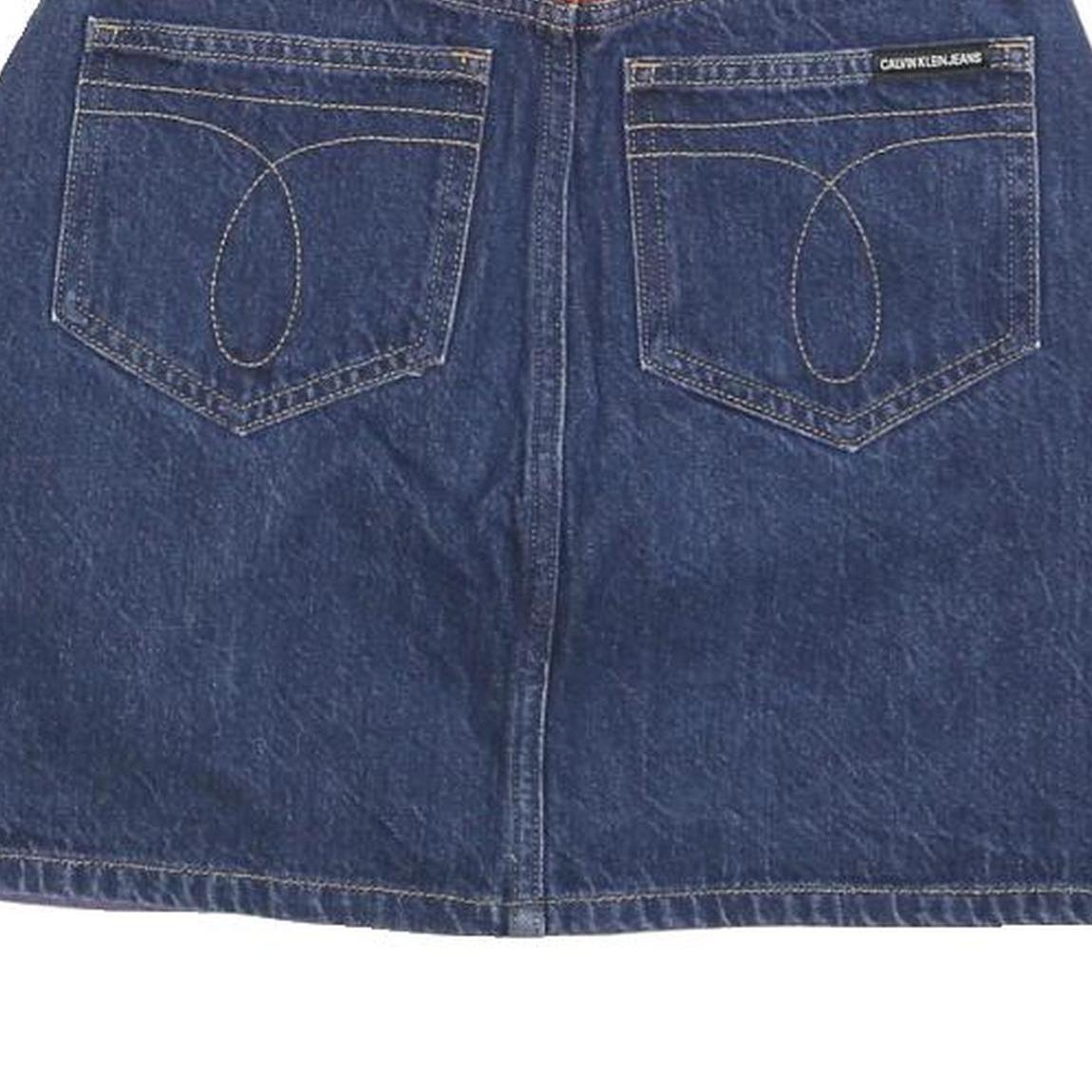 CALVIN KLEIN JEANS Womens Purple Blue Yellow & Orange Denim Mini Cotton Skirt