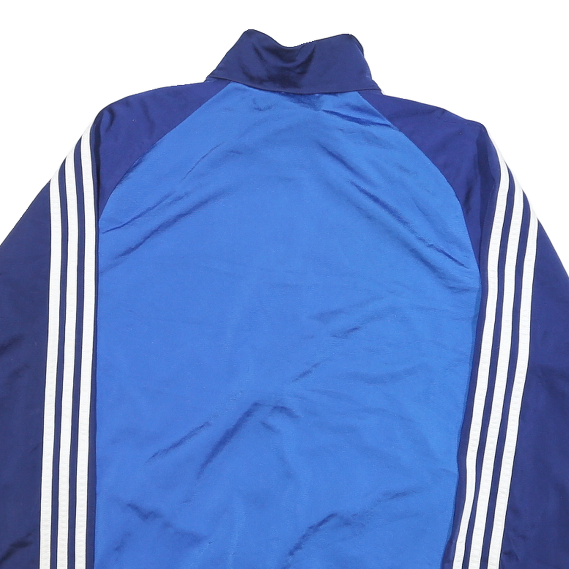 ADIDAS Mens Blue & Navy Track Jacket M Polyester Blend Zip Athletic Sport