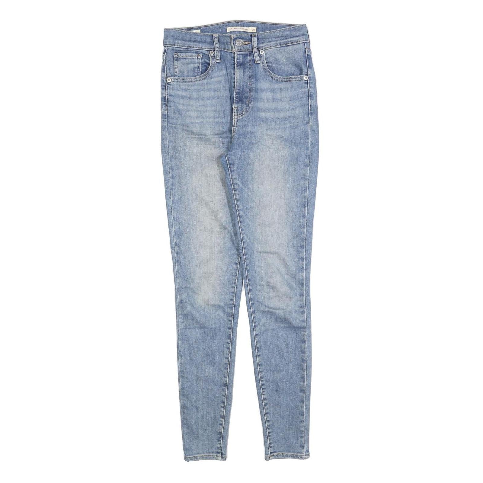 LEVI'S Womens Blue Slim Skinny Denim Light W25 L28 Jeans Stretch Cotton