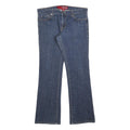 GUESS Womens Regular Fit Blue Denim Flared Cotton Blend Jeans W34 L31 Classic
