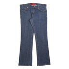 GUESS Womens Regular Fit Blue Denim Flared Cotton Blend Jeans W34 L31 Classic