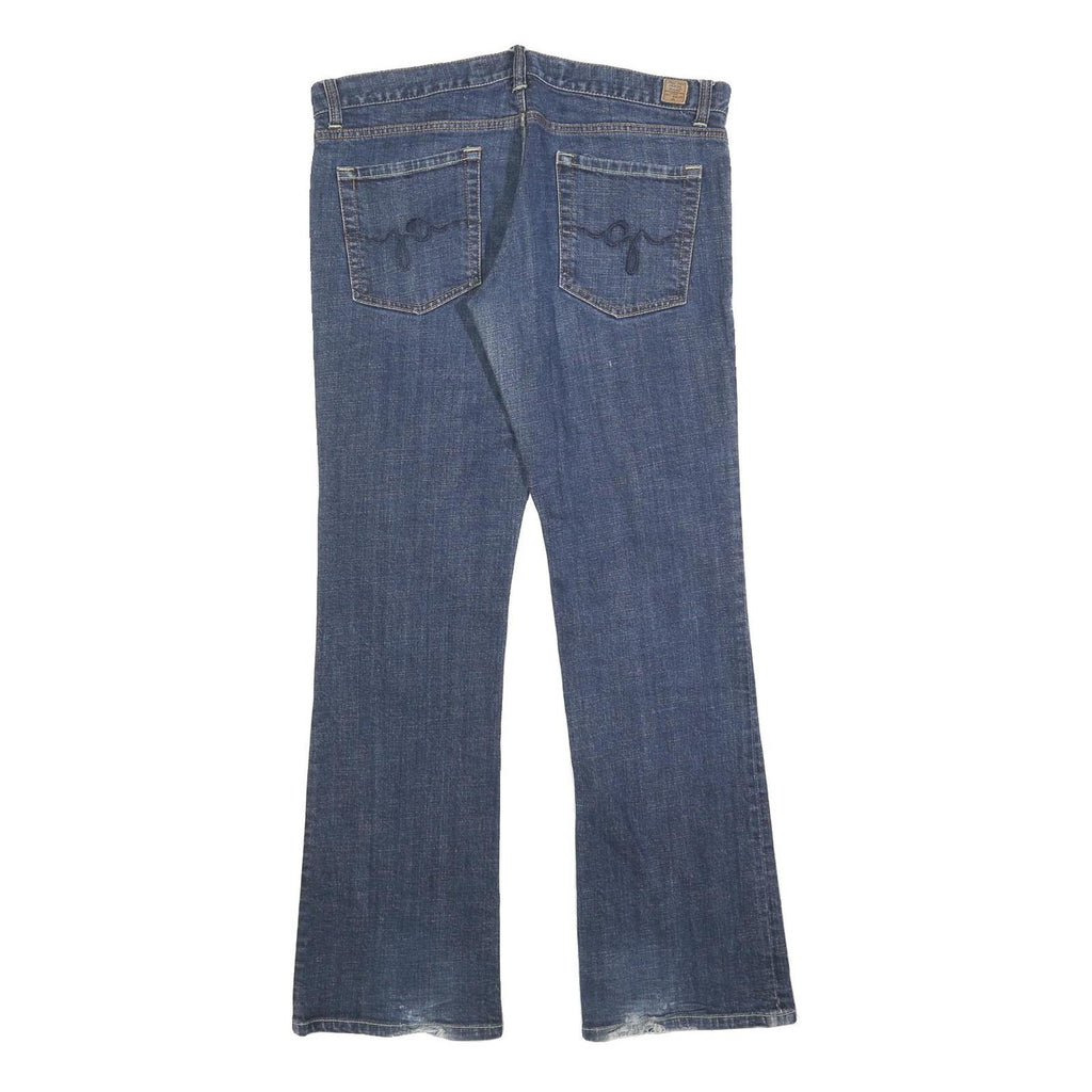 GUESS Womens Regular Fit Blue Denim Flared Cotton Blend Jeans W34 L31 Classic