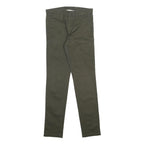 CARHARTT Mens Cotton Blend Green Slim Straight Trousers W28 L32 Casual Workwear