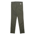 CARHARTT Mens Cotton Blend Green Slim Straight Trousers W28 L32 Casual Workwear