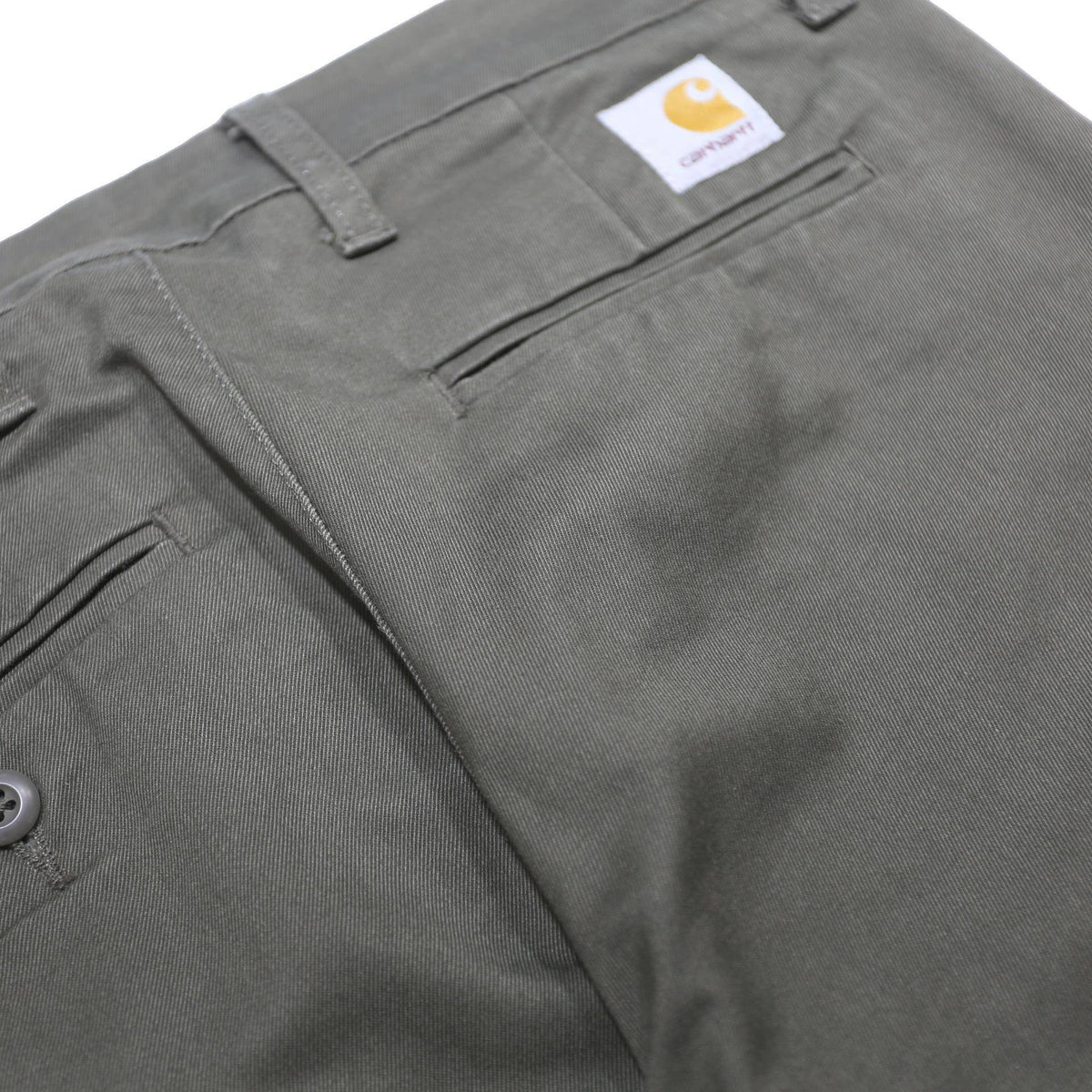 CARHARTT Mens Cotton Blend Green Slim Straight Trousers W28 L32 Casual Workwear