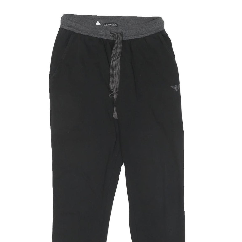 EMPORIO ARMANI Mens Joggers Black & Grey Slim Tapered S W26 L29 Comfort Wear