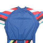 CEROTI Mens Blue & Red Graphic Cycling Jersey M Short Sleeve Zip Neck