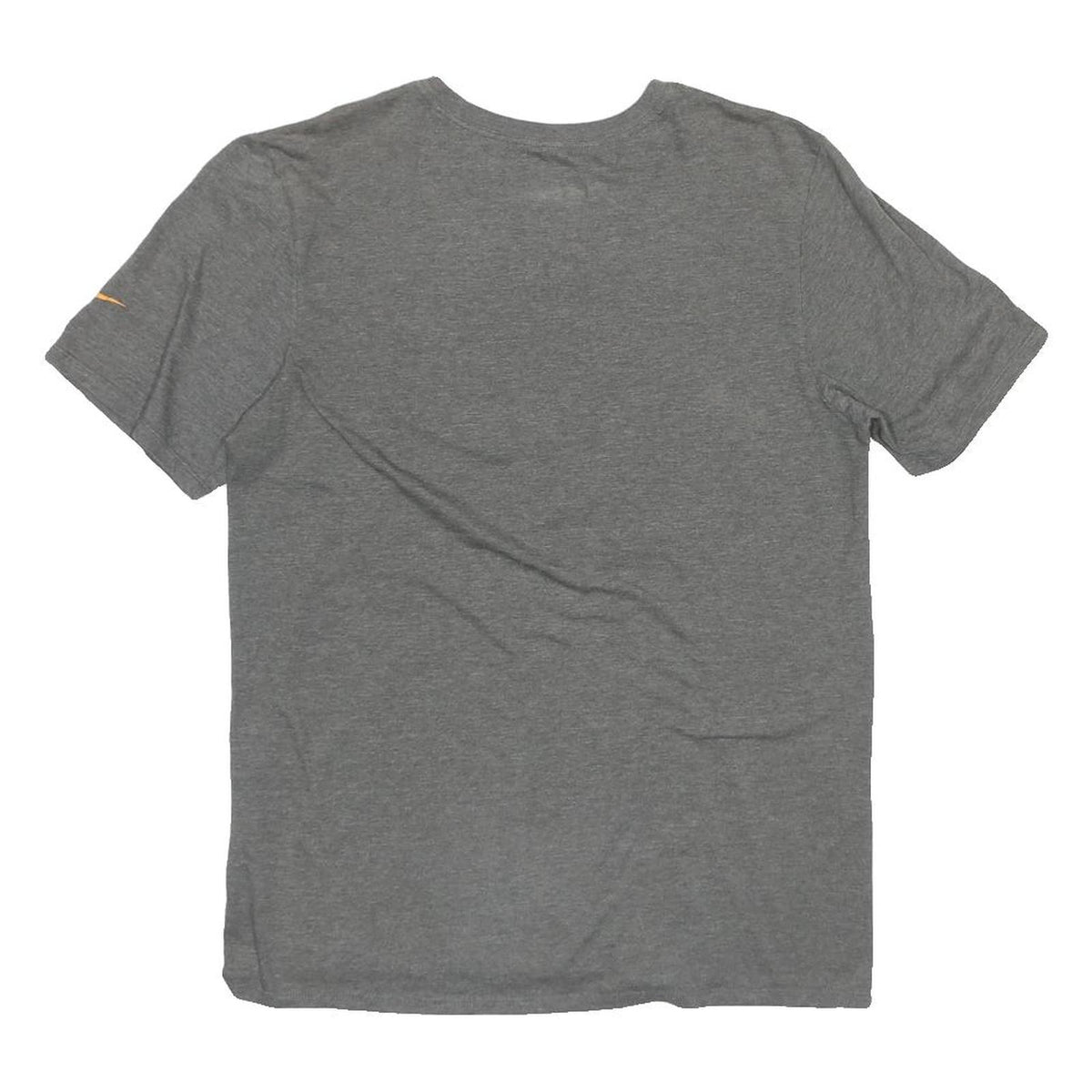 NIKE Mens Grey & Orange Graphic T-Shirt M Short Sleeve Crew Neck Cotton Blend