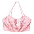 MISS SELFRIDGE Womens Pink Satin Corset Sleeveless Button Front M Crop Top