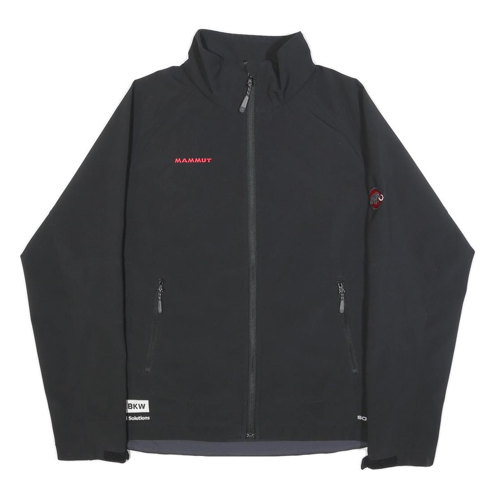MAMMUT Womens Black Softshell Zip Jacket L Polyester Blend Outdoor Sportswear