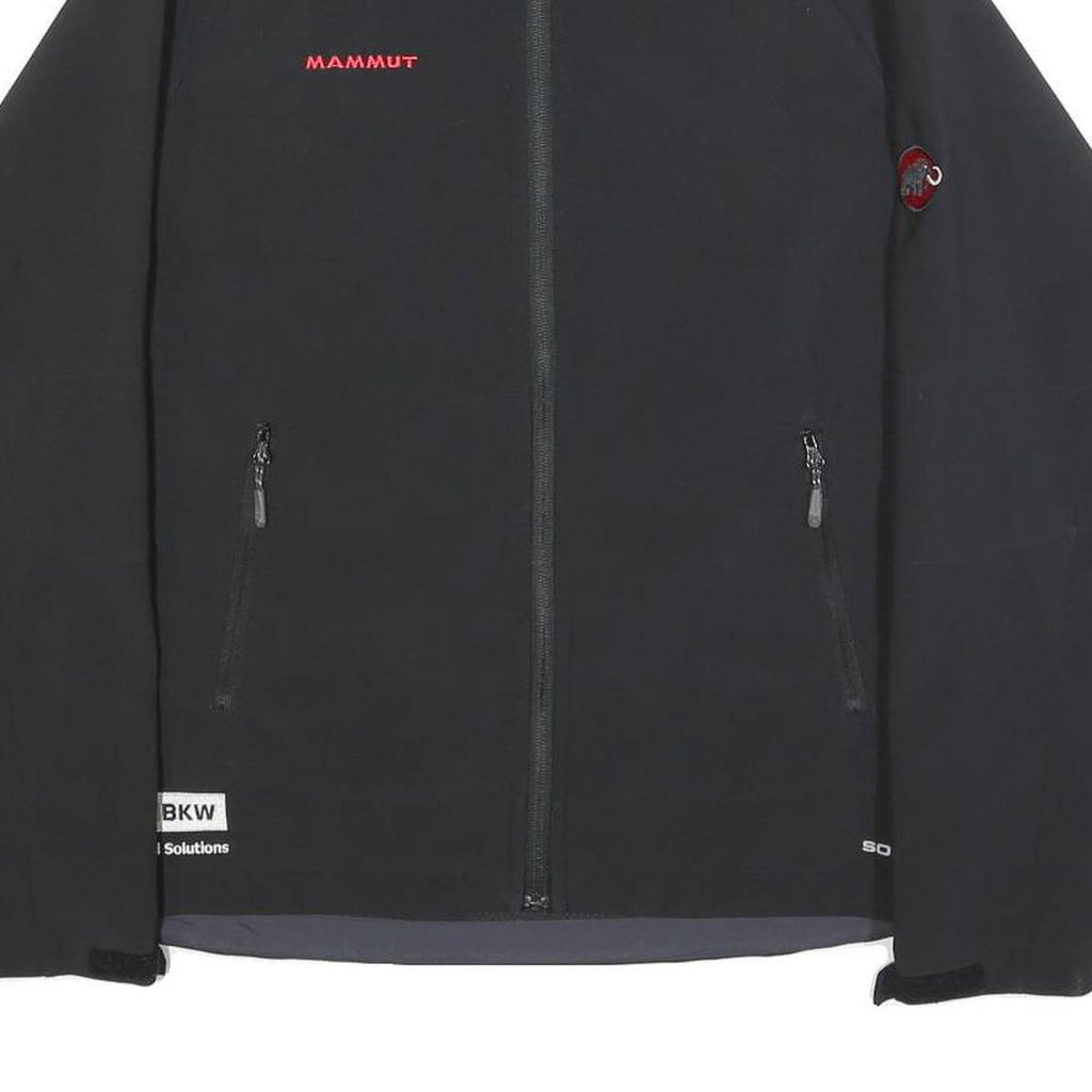 MAMMUT Womens Black Softshell Zip Jacket L Polyester Blend Outdoor Sportswear