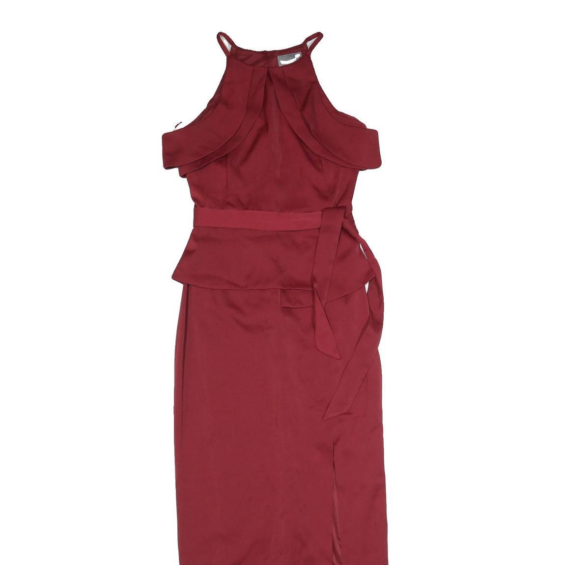 PHASE EIGHT Womens Maroon Sleeveless Maxi Dress Polyester Blend UK 6 Elegant