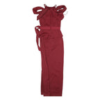 PHASE EIGHT Womens Maroon Sleeveless Maxi Dress Polyester Blend UK 6 Elegant
