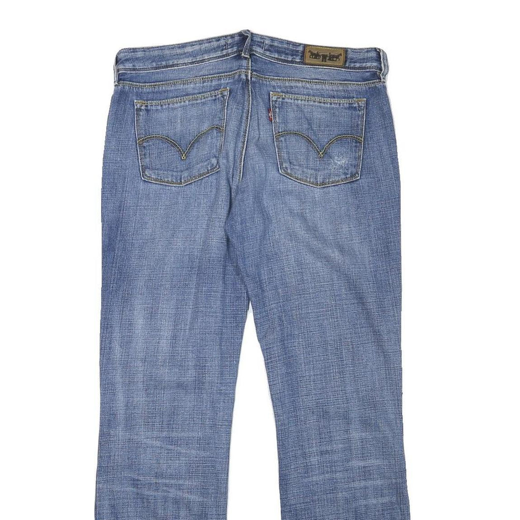 LEVI'S 572 Womens Jeans Blue Regular Straight Denim Medium W32 L30 Distressed