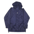 HELLY HANSEN Mens Blue Outdoor Jacket M Polyester Blend Zip Hooded Plain