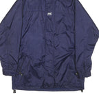 HELLY HANSEN Mens Blue Outdoor Jacket M Polyester Blend Zip Hooded Plain