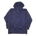 HELLY HANSEN Mens Blue Outdoor Jacket M Polyester Blend Zip Hooded Plain