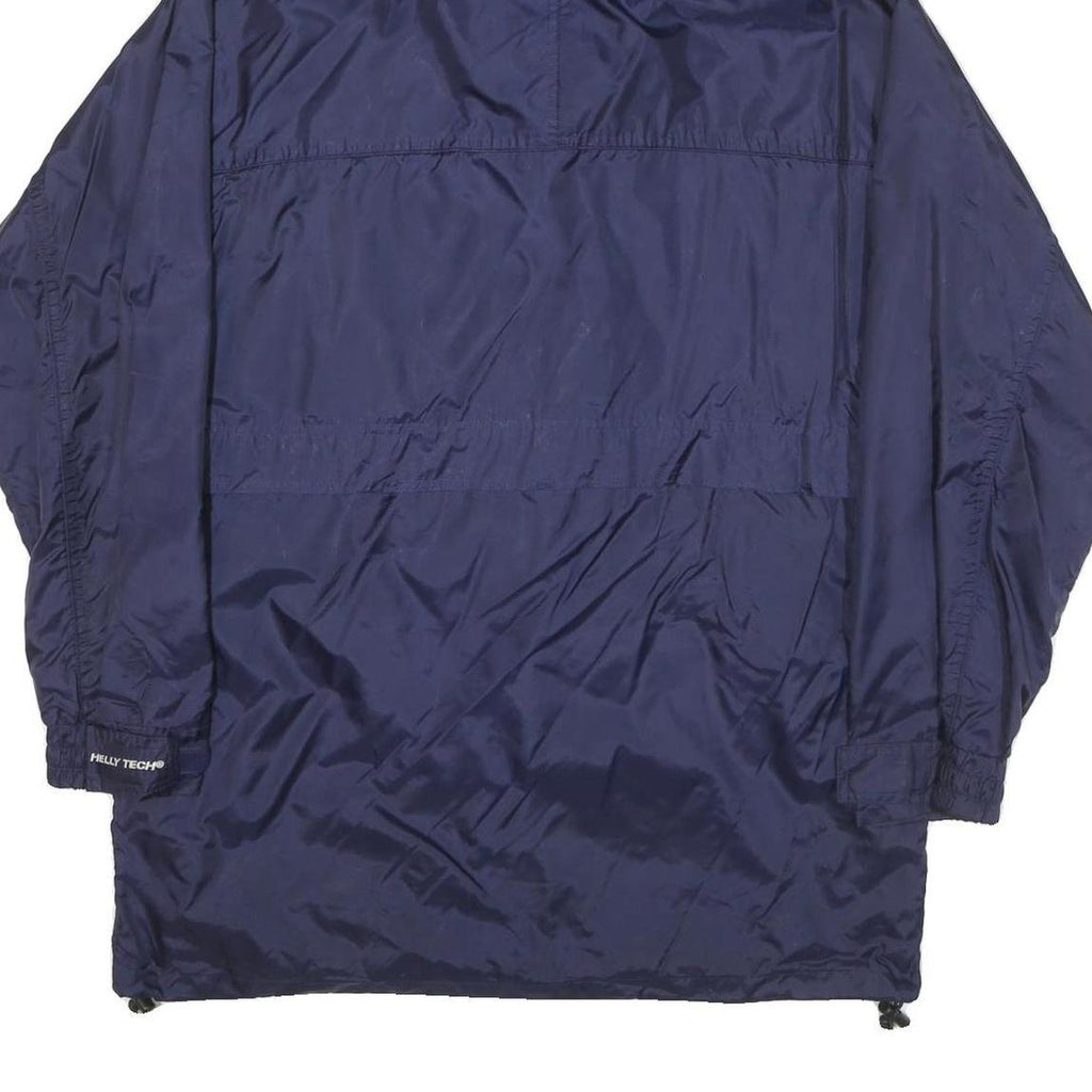 HELLY HANSEN Mens Blue Outdoor Jacket M Polyester Blend Zip Hooded Plain