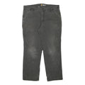 CARHARTT Mens Relaxed Fit Black Cotton Blend Trousers W38 L29 Workwear Utility