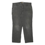 CARHARTT Mens Relaxed Fit Black Cotton Blend Trousers W38 L29 Workwear Utility