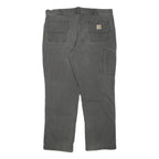 CARHARTT Mens Relaxed Fit Black Cotton Blend Trousers W38 L29 Workwear Utility