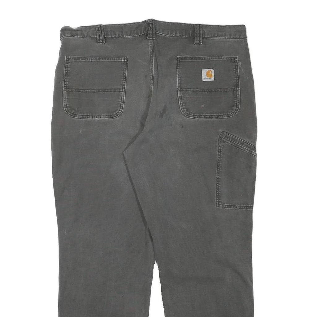 CARHARTT Mens Relaxed Fit Black Cotton Blend Trousers W38 L29 Workwear Utility