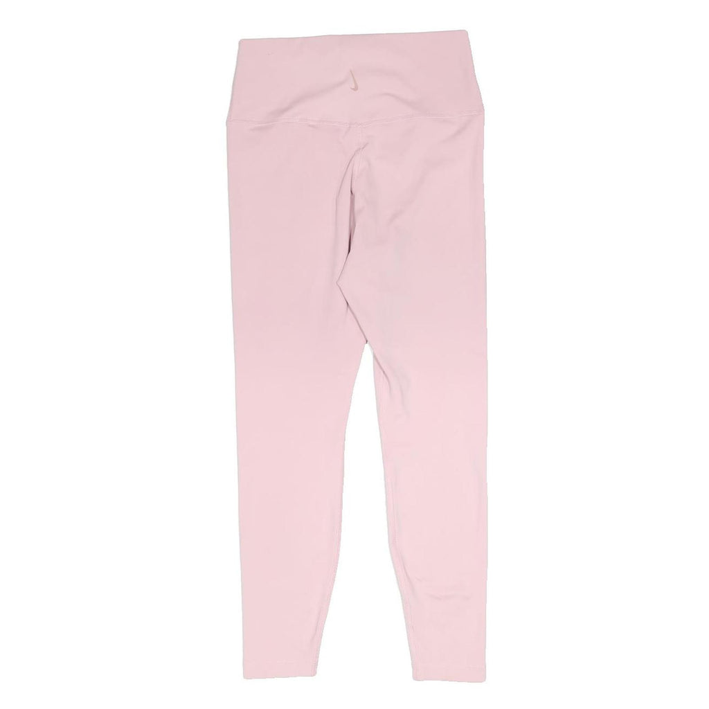 NIKE Womens Leggings Pink Slim Tapered Leg M W26 L24 Drawstring Activewear
