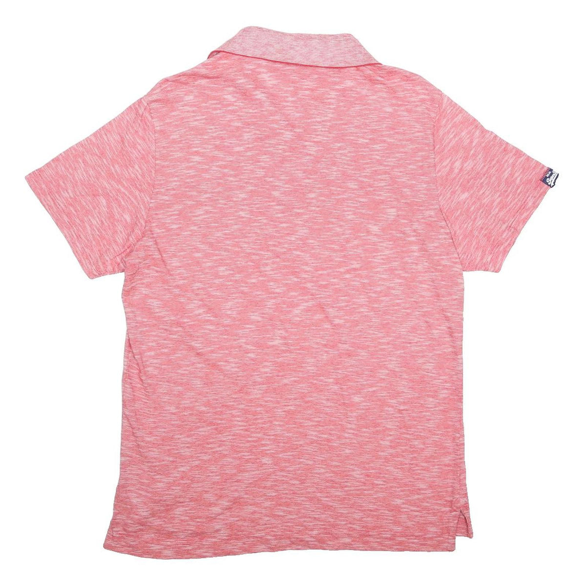 SUPERDRY Mens Pink Short Sleeve Plain Polo Shirt M Casual Cotton Comfort