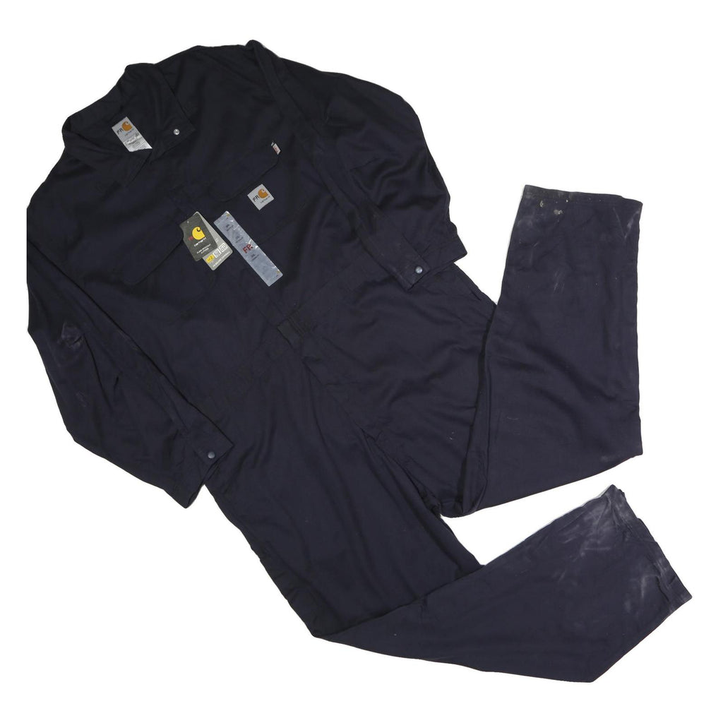 CARHARTT Mens Black Cotton Blend Dungarees Regular Fit Long Sleeve 3XL W25 L52