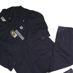 CARHARTT Mens Black Cotton Blend Dungarees Regular Fit Long Sleeve 3XL W25 L52