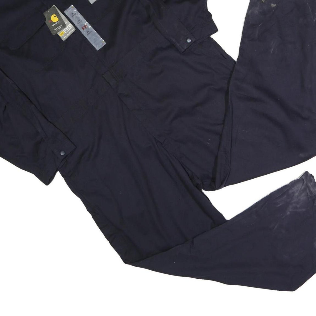 CARHARTT Mens Black Cotton Blend Dungarees Regular Fit Long Sleeve 3XL W25 L52