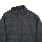 LEVI'S Womens Black Puffer Jacket M Polyamide Zip Casual Lightweight Quilted