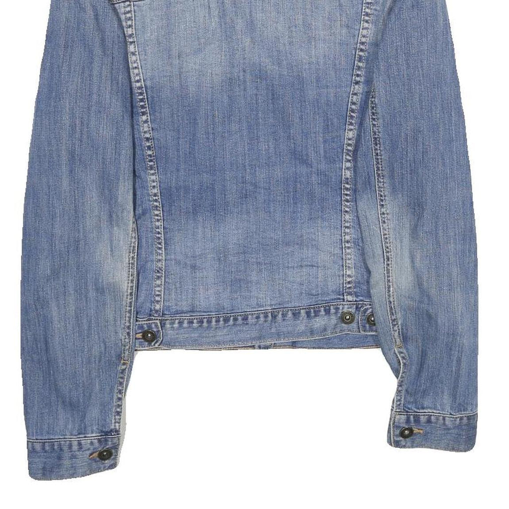 TOMMY HILFIGER Womens Blue Denim Jacket L Cotton Button Closure Classic Fit