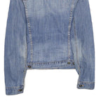 TOMMY HILFIGER Womens Blue Denim Jacket L Cotton Button Closure Classic Fit