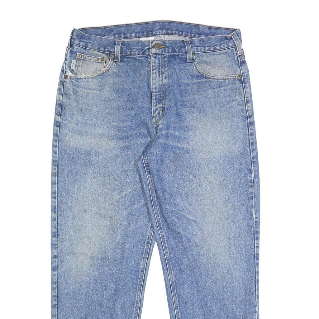 CARHARTT Mens Relaxed Cotton Denim Light W38 L30 Jeans Zip Closure Casual