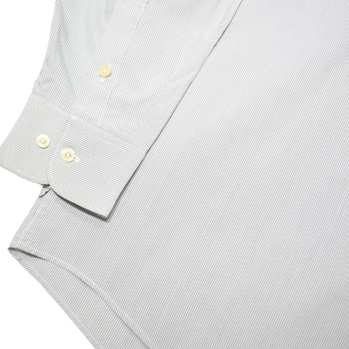 YVES SAINT LAURENT Mens Blue & White Pinstripe Shirt M Classic Cotton Blend