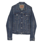 LEVI'S Mens Blue Denim Jacket M Cotton Blend Classic Casual Button Closure