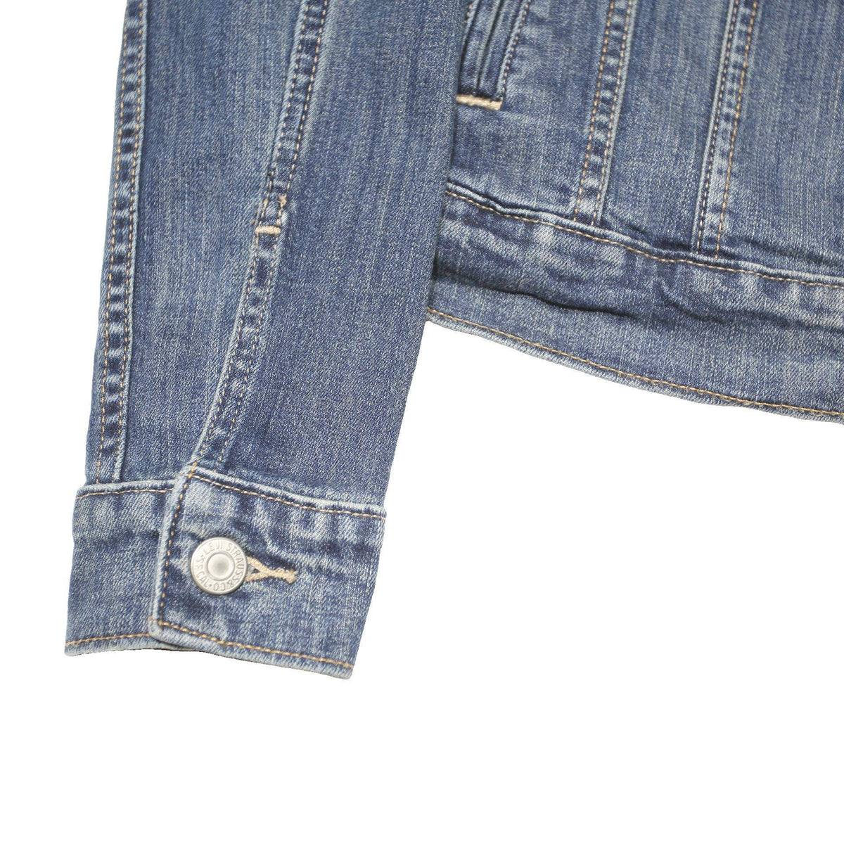 LEVI'S Mens Blue Denim Jacket M Cotton Blend Classic Casual Button Closure