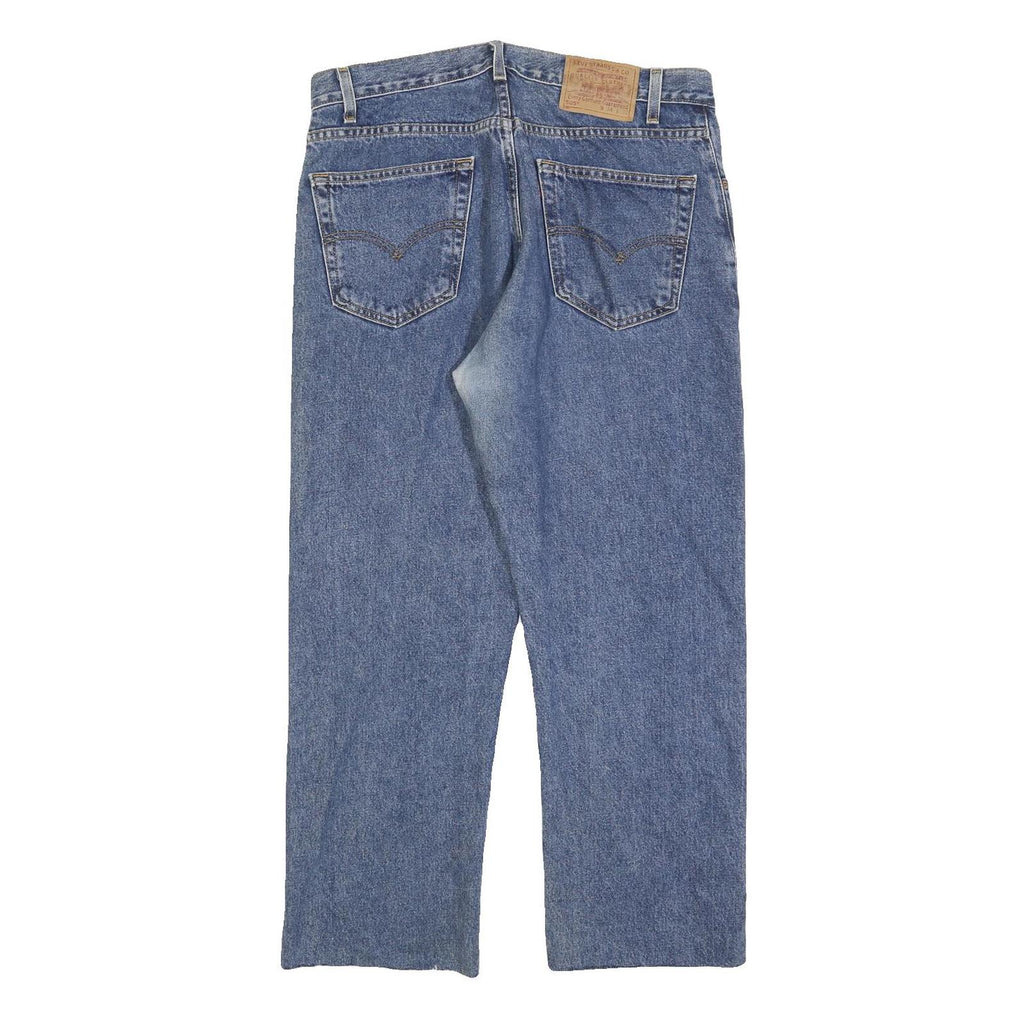 LEVI'S 505 Mens Jeans Blue Regular Straight Denim Medium W34 L26 Classic Fit Zip