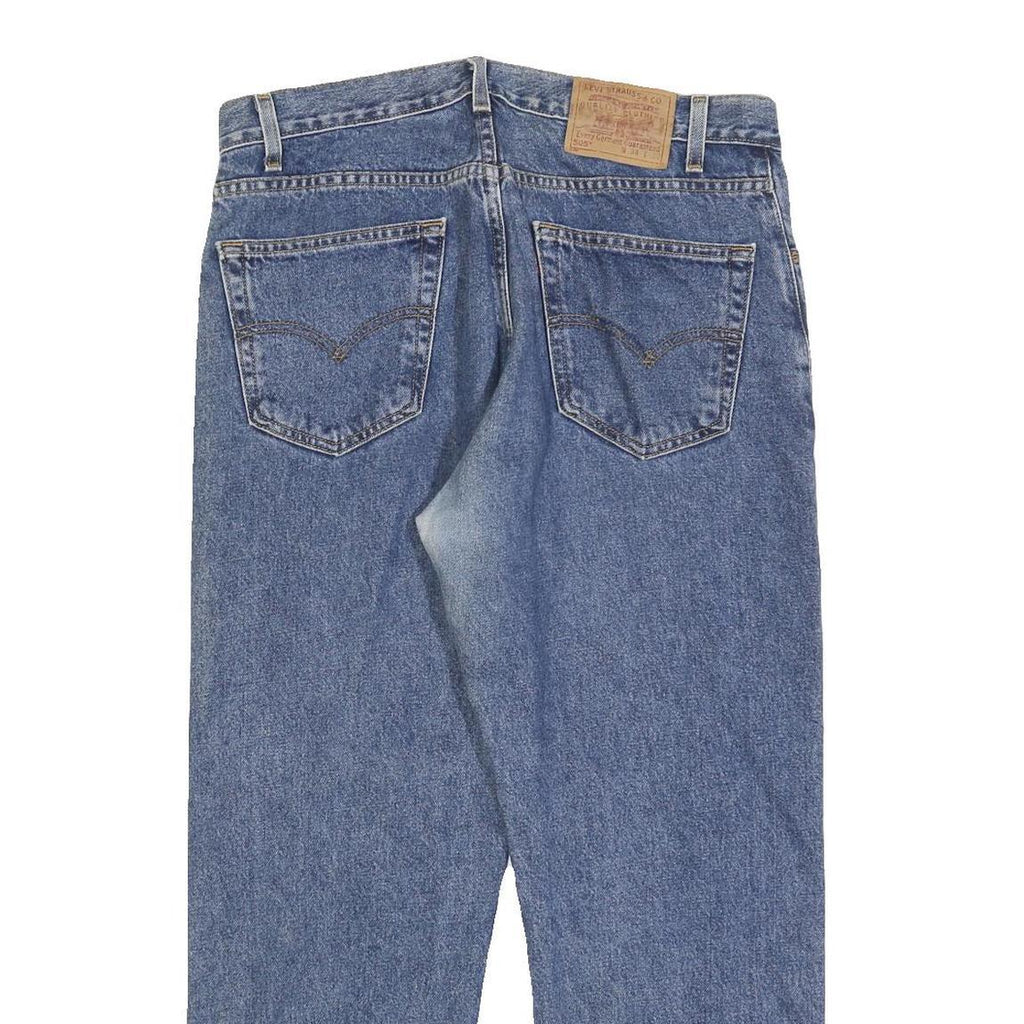 LEVI'S 505 Mens Jeans Blue Regular Straight Denim Medium W34 L26 Classic Fit Zip