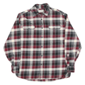 JACHS Mens Red Black & White Plaid Shirt M Cotton Blend Casual