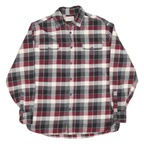 JACHS Mens Red Black & White Plaid Shirt M Cotton Blend Casual
