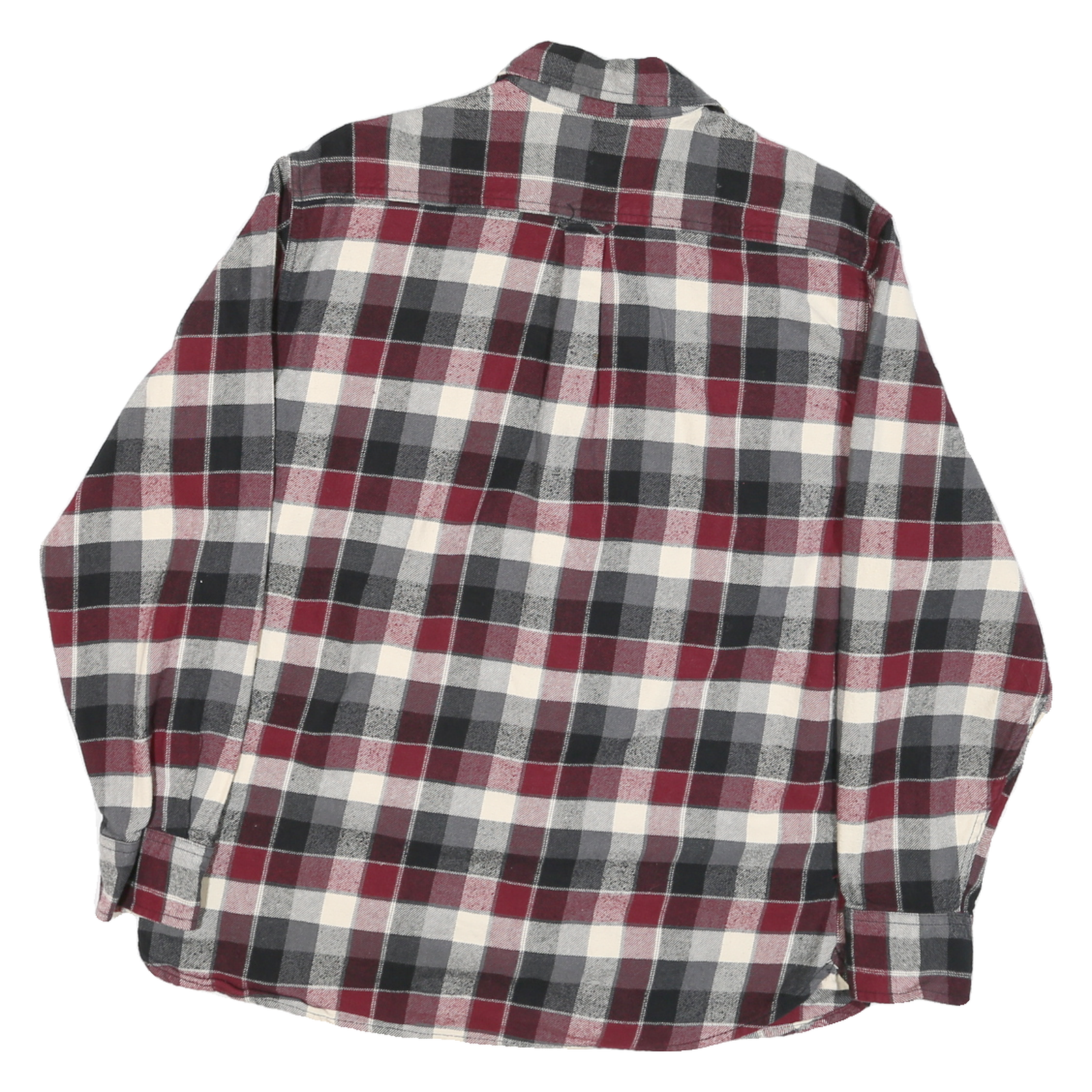 JACHS Mens Red Black & White Plaid Shirt M Cotton Blend Casual