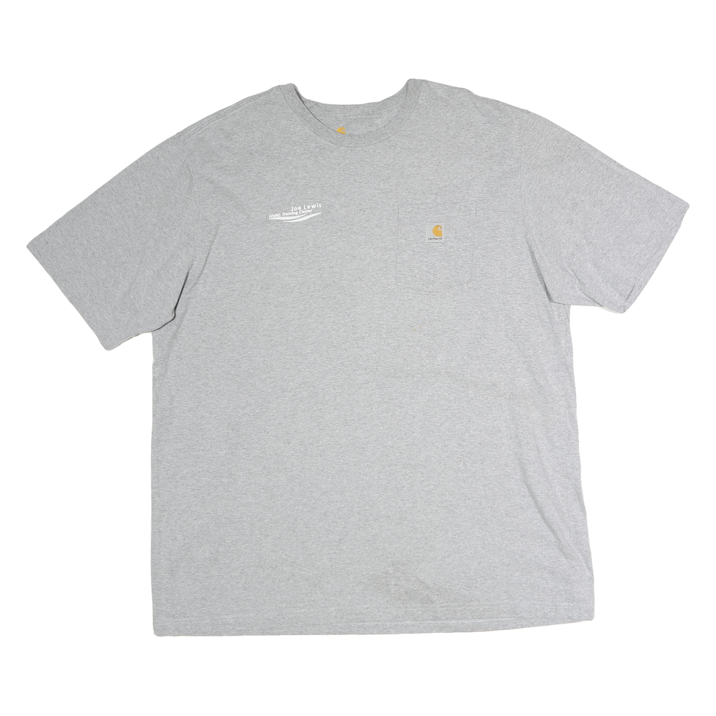 CARHARTT Mens Grey Graphic T-Shirt 2XL Short Sleeve Crew Neck Workwear Pocket