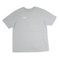 CARHARTT Mens Grey Graphic T-Shirt 2XL Short Sleeve Crew Neck Workwear Pocket