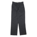 DICKIES Mens Cotton Blend Black Regular Straight Trousers W27 L32 Workwear Zip