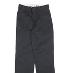 DICKIES Mens Cotton Blend Black Regular Straight Trousers W27 L32 Workwear Zip